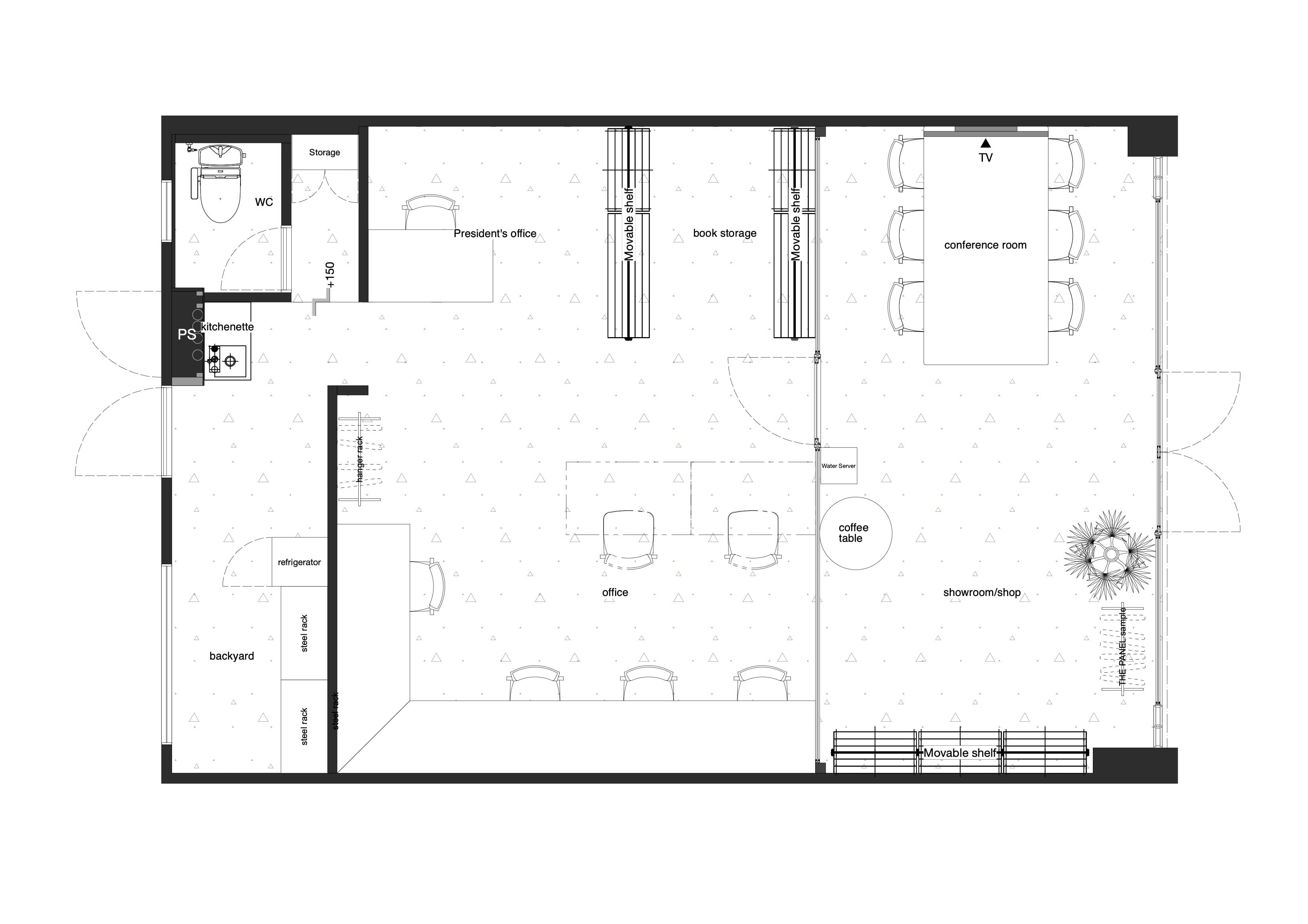 名古屋のオフィス内装事例|DEILオフィスのフロア平面図とレイアウト計画